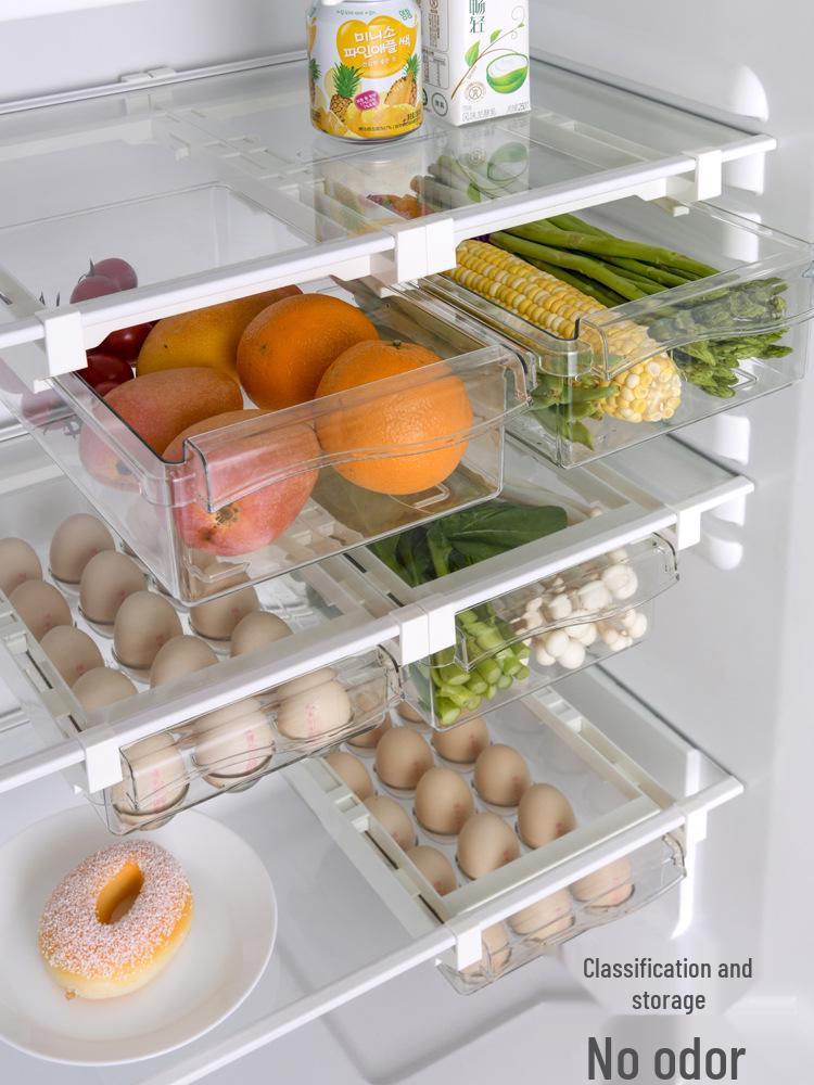 Egg Box Pull-Out Fresh-Keeping Refrigerator Organizer