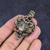 Pink Triplet Opal Gemstone Copper Wire Wrap Jewelry Pendant 2.05"