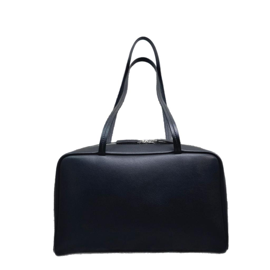 First layer cowhide astra bowling long handbag TR minimalist pillow bag shoulder underarm commuter bag women