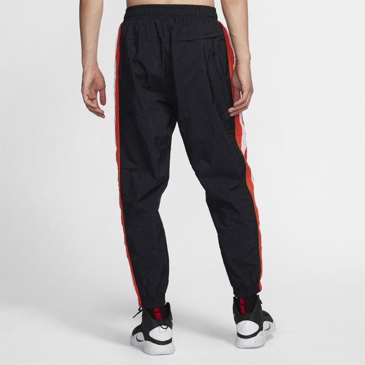 New Nike Knitted Sports Pants Men's Black Orange AV9759-010