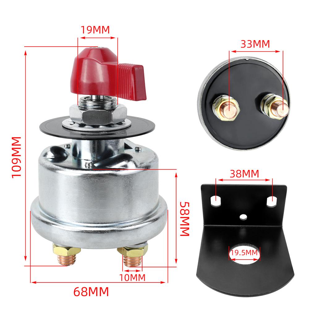 200A Battery Disconnect Cut Off Switch with Mounting Bracket For Car RV Boat ATV
