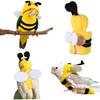 Anelekor Halloween Pet Birds Costume Small Animals Clothes Birds Cosplay Outfit Bee Shaped Hoodies for Parrots n Greys Parakeet Cockatiel Sun Conure