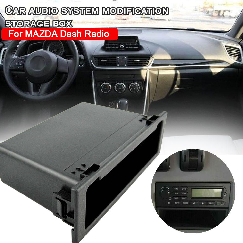 Car Stereo Radio Dashboard Storage Box Mounting 1Din Pocket Kit Storage Box Accessories Interior For MAZDA