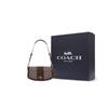 Coach Andrea 24 Classic Logo Buckle Closure Leather And Fabric Tote Shoulder Bag Medium Women Bags Oak Maple-Brown CT767-SVS8S