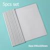 5Pc/Set A4 Transparent Folder Thickened Plastic Folder File Water-Repellent Test Paper Storage Bag Office Document Classification Bag