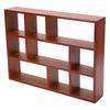 Wooden Wall Desktop Shelf 9 Compartments Multifunctional Vintage Wooden Wall Shelf Makeup  