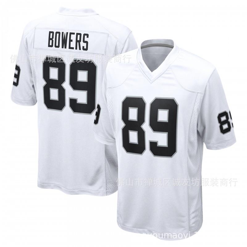 Brock Bowers Raiders 89 Football Jersey Mens Athletic Tee All Season Sports Top