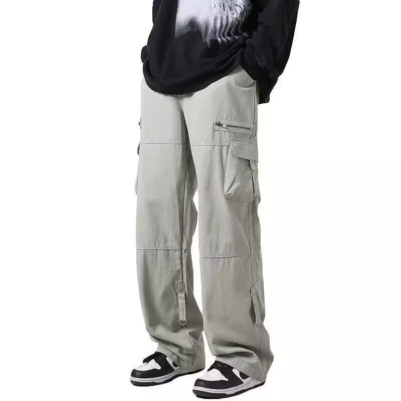 Design-sensual Multi-pocket Work Pants for Men's Autumn Japanese Straight Loose Casual Pants Niche Versatile Floor Pants