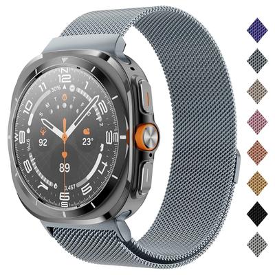 Pasek Milanese Loop do Samsung Galaxy Watch 7 Ultra 47mm Stal Nierdzewna Bez Szpar Magnetyczna Bransoleta Akcesoria do Paska Zegarka 7Ultra