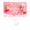 New pink Valentine's Day series backdrop banner, romantic heart-themed photo decoration flag