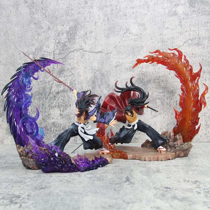 23cm Anime Figures Demon Slayer Kokushibou Vs Tsugikuni Yoriichi Pvc Aciton Figure Model Collection Statue Ornament Toys Gifts