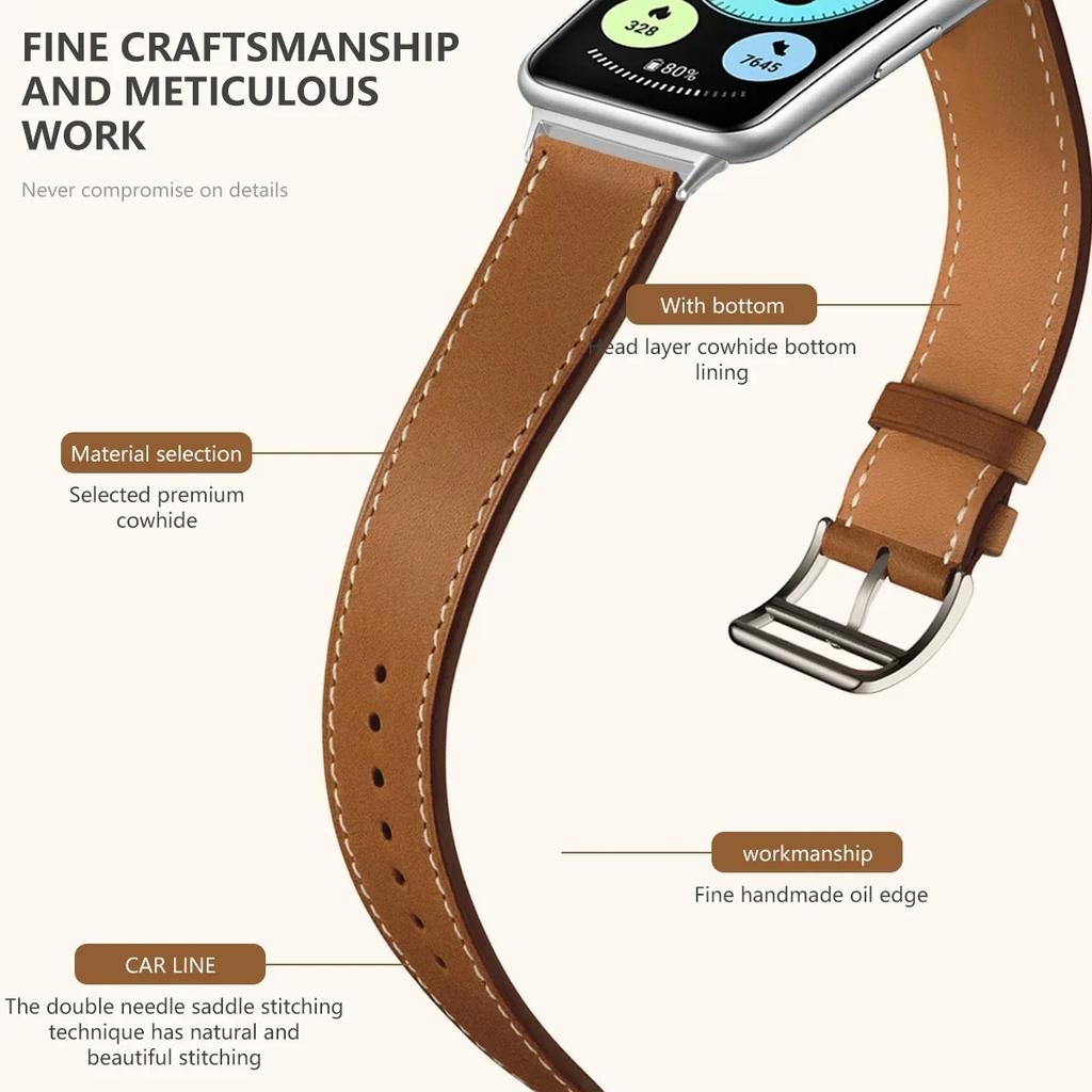Genuine Leather Strap For Samsung Galaxy Fit 3 Watch Band Accessories Replace Belt Wristband For Galaxy Fit 3 Bracelet correa