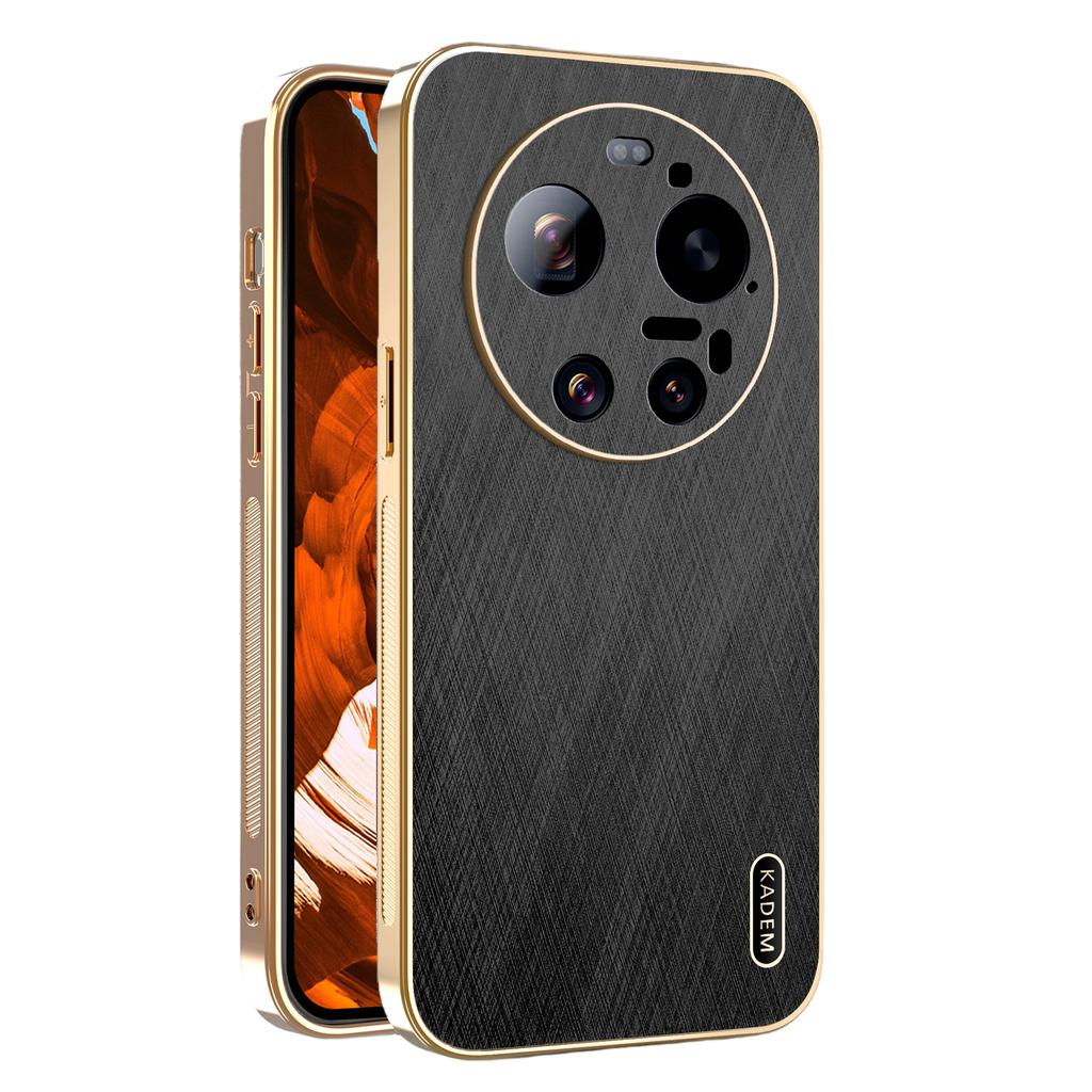 KADEM For Xiaomi 17 Ultra 5G Case Electroplating Silk Texture PU + TPU Phone Back Cover