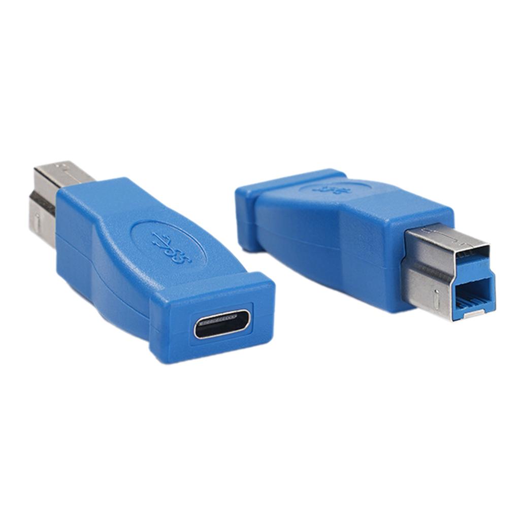 USB B3.0 Male To Type C Female Converter for Fast Data Transmission Charging for Printer and External Hard Disks
