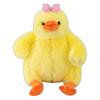 Lindo peluche de pato frito, lindo cojín suave para dormir, juguete de peluche, peluche de pato amarillo grande, regalo de cumpleaños
