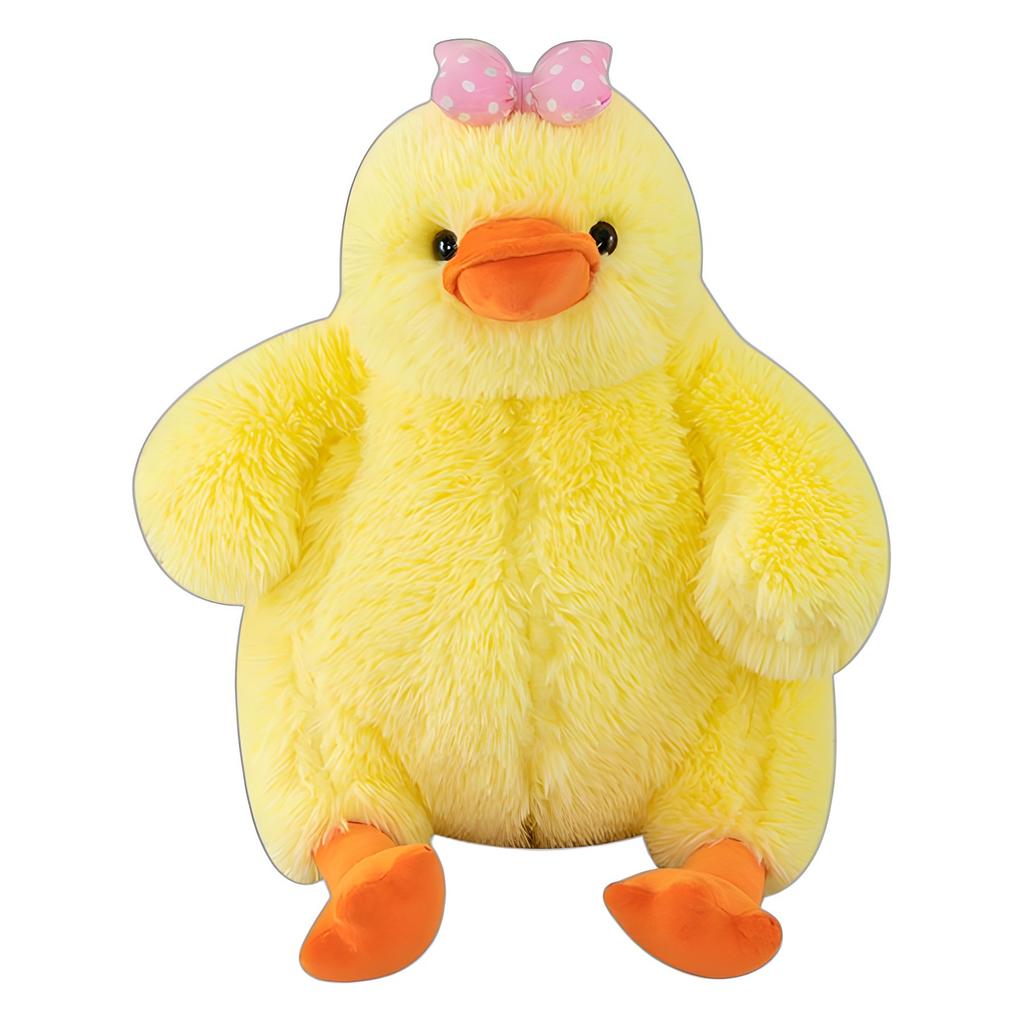 Lindo peluche de pato frito, lindo cojín suave para dormir, juguete de peluche, peluche de pato amarillo grande, regalo de cumpleaños