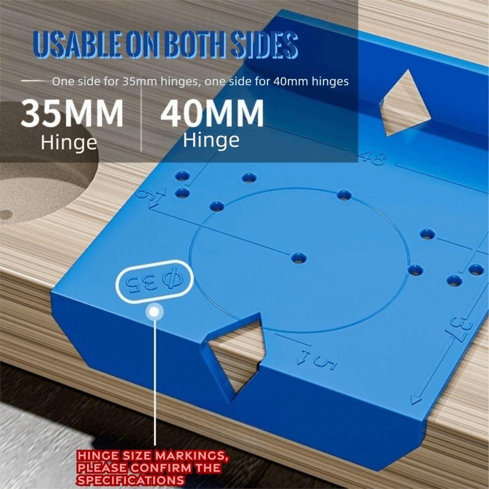 Blue Hinge Drilling Locator ABS Installation Auxiliary Tool Woodworking