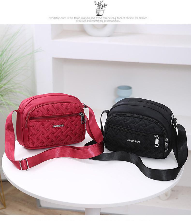 Women's Travel Crossbody Bag - Red & Black Shoulder Bag