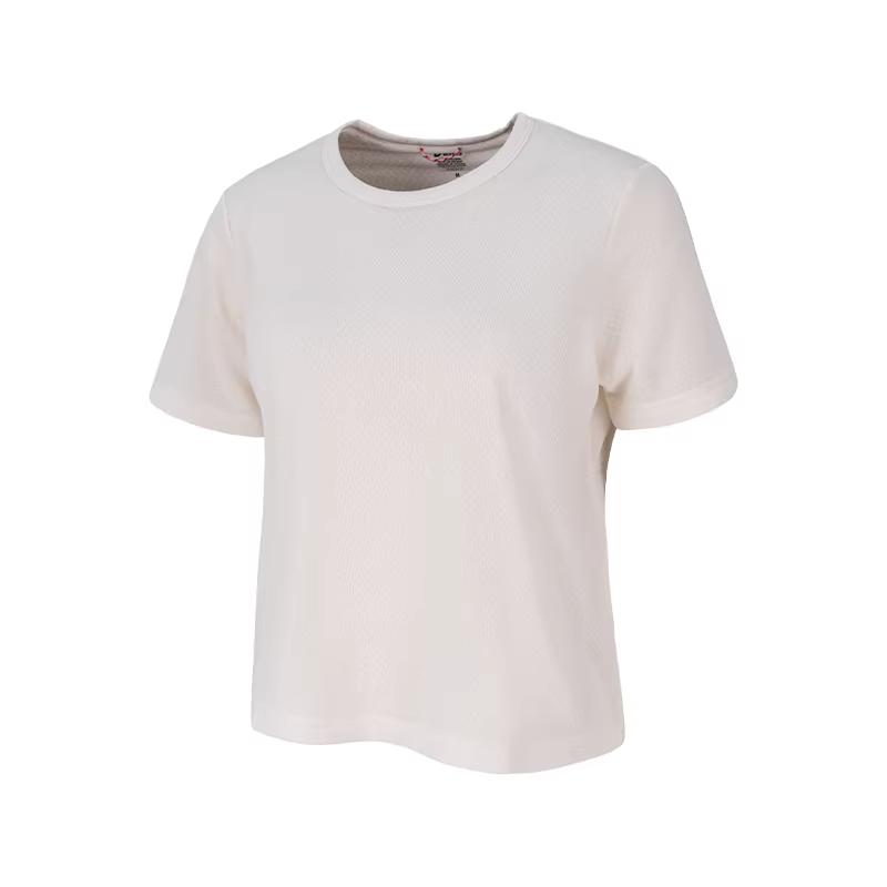 

ASICS Solid Color Short Sleeve Round Neck Pullover Sports Running T-Shirt Women tops 2032D366-110 S