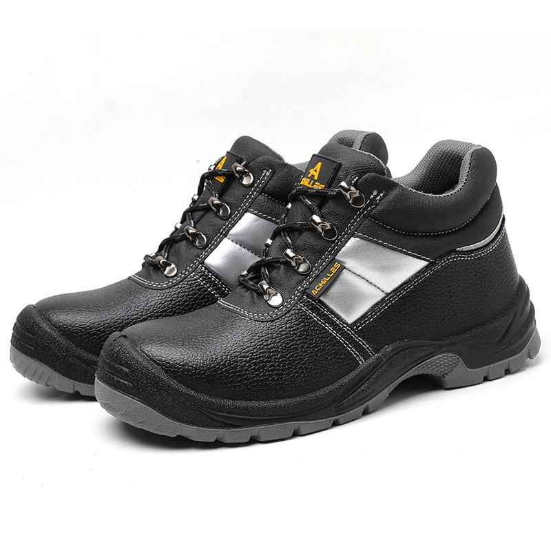 big size men's leisure steel toe covers work safety boots worker original leather security shoes tooling safe ankle botas hombre