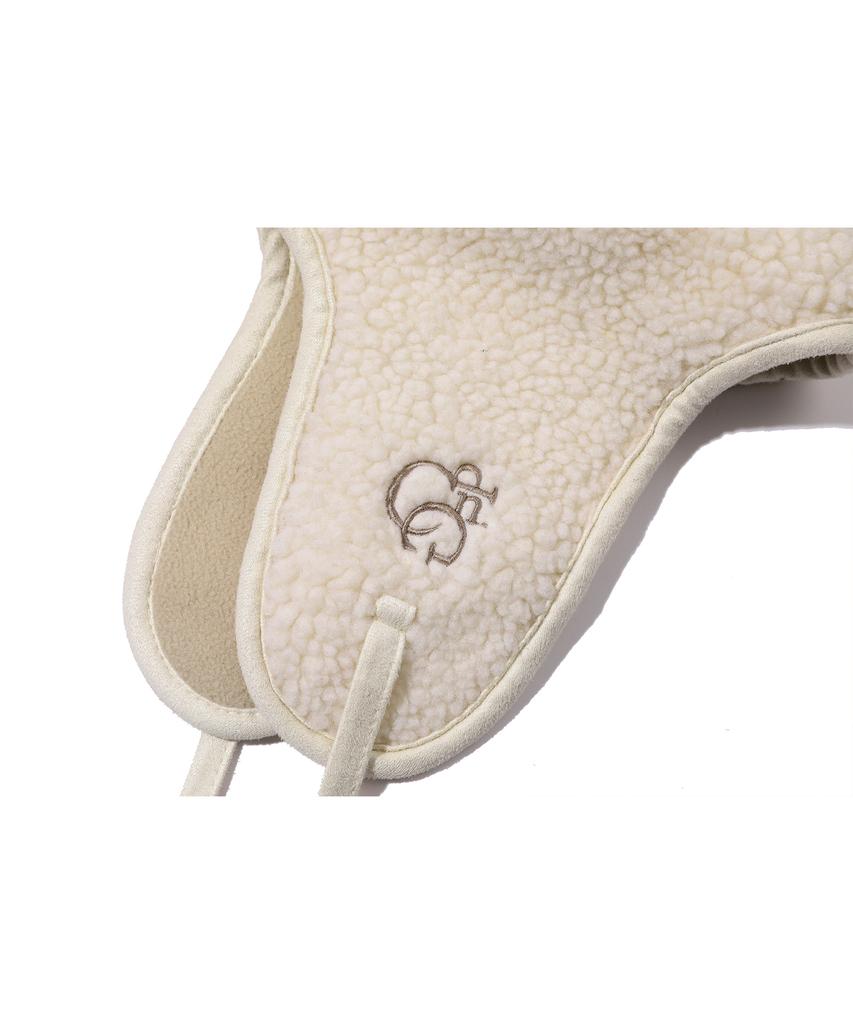 CPGN STUDIO Logo Trooper Wool Earflap Cream