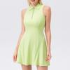 Women's Sleeveless Tennis Dress Collared Zip Up Athletic Golf Dresses