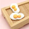 10Pcs Kawaii Mixed Bread & Fried Egg Resin Flatback Cabochons, DIY Hair Clip Accessories