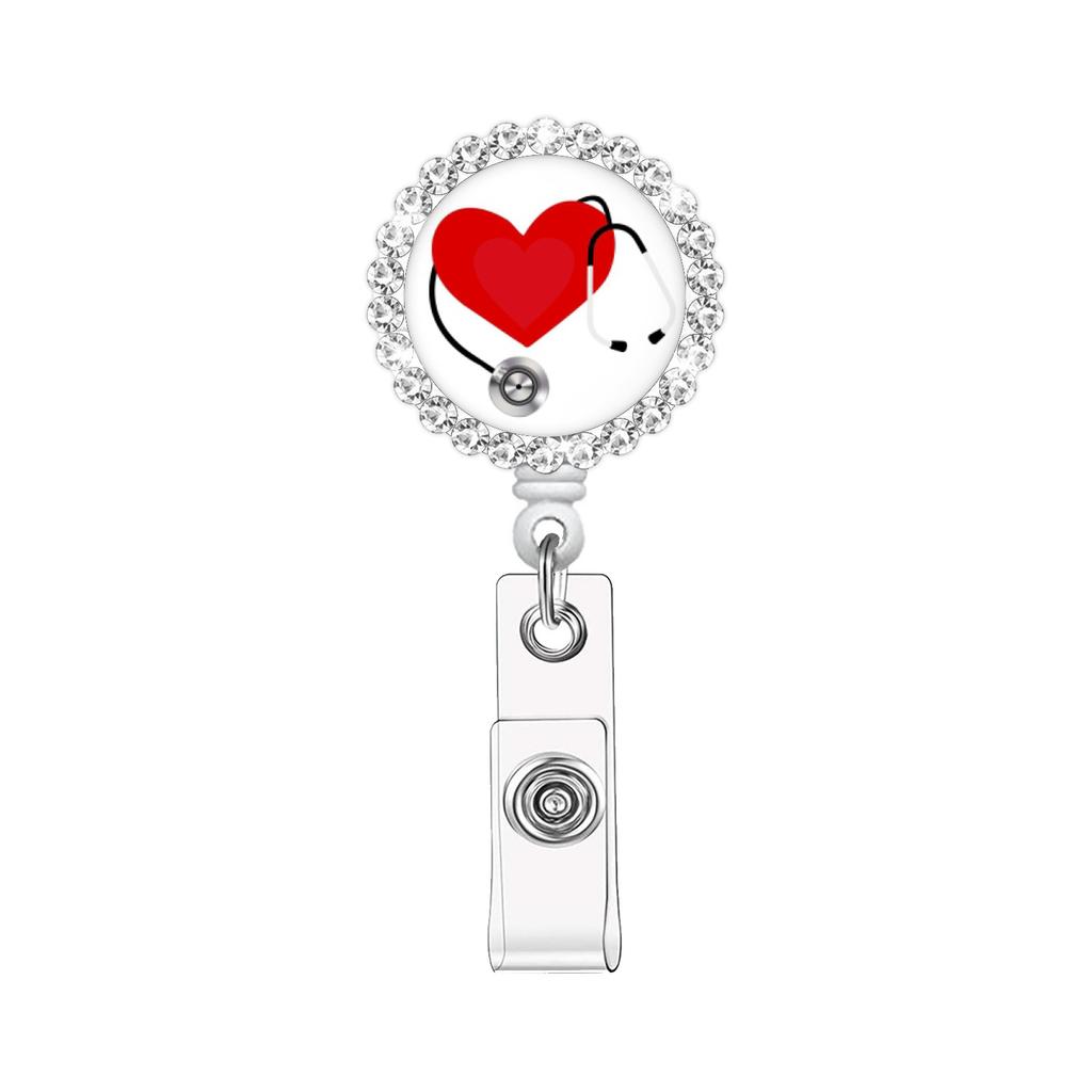 Retractable Badge Holder Stylish Id Holder Clip Badge Reel Retractable Resin Badge Reel For Workplace Security Id Access
