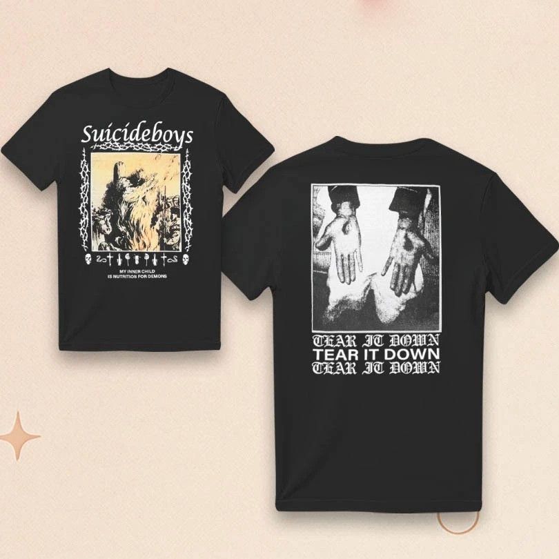 Suicideboys 2025 Grey Day Tour G59 TEAR IT DOWN Unisex shirt Cotton Oversize Large Size