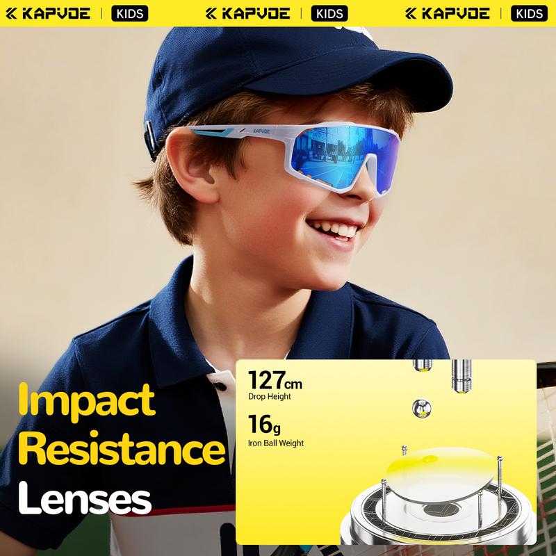 Kapvoe New Kids Polarized Sunglasses UV400 Cycling Boys Girls Hiking Eyewear Child Camping Goggles Fishing Running Glasses 2026