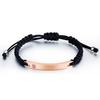 Fashion design rope braided bracelet stainless steel metal adjustable bracelet personalized custom couple bracelet