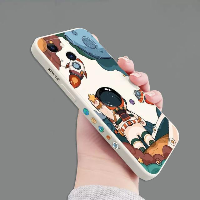 

Чехол для телефона Redmi Note 11 10 9 Pro 11S 10S 9S, милый чехол с астронавтом для Xiaomi Mi 11T 12 13 12T Lite Poco X3 X4 X5 Pro, чехол For Mi 13 Pro