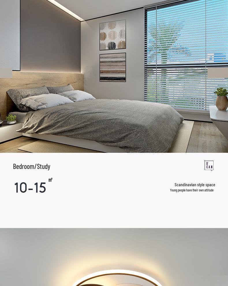 Modern Minimalist LED Smart Ceiling Light for Bedroom, Living Room, Study