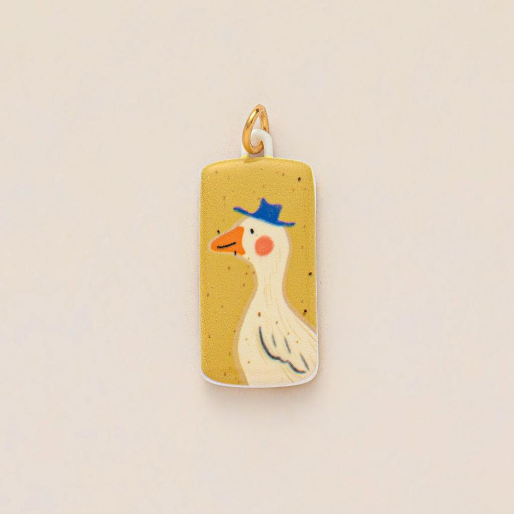 Heart-shaped Square Plate Animal Pendant DIY Jewelry Accessories, Copper-Plated, Fashionable and Colorfast