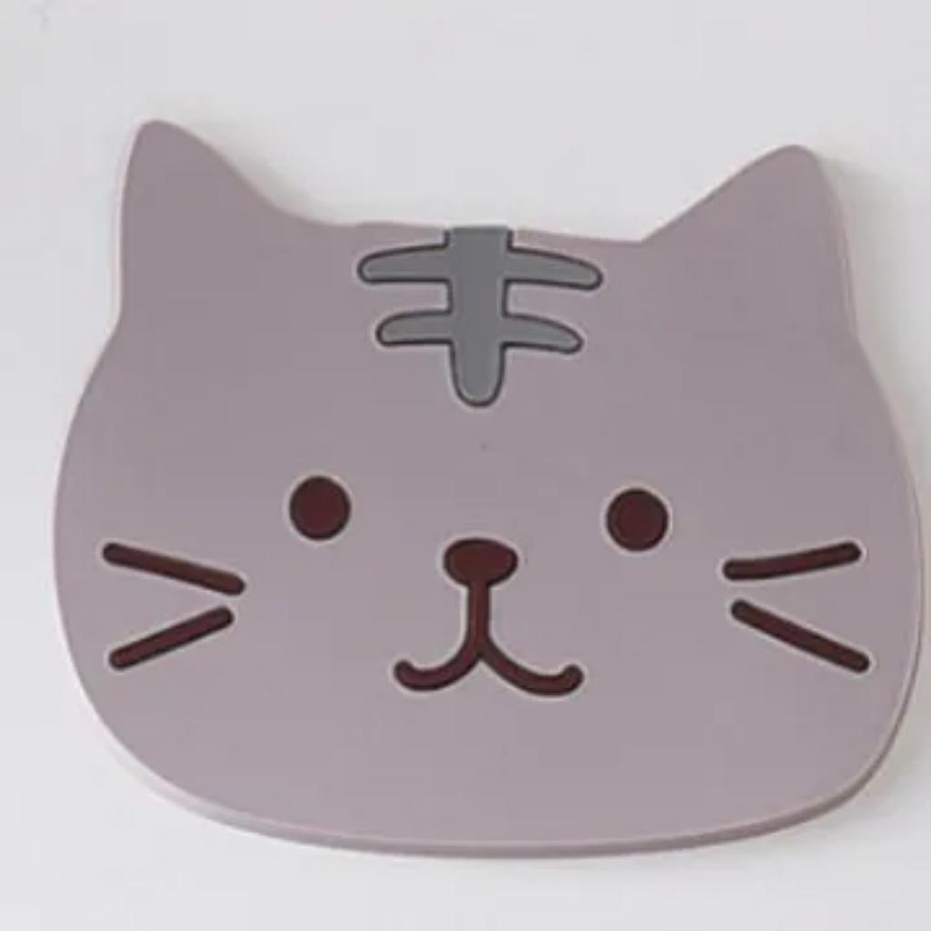 1pcs Cat Silicone Cup Coaster Mat, Waterproof & Heat Anti-slip and Anti-burn PVC Resistant Table Placemats