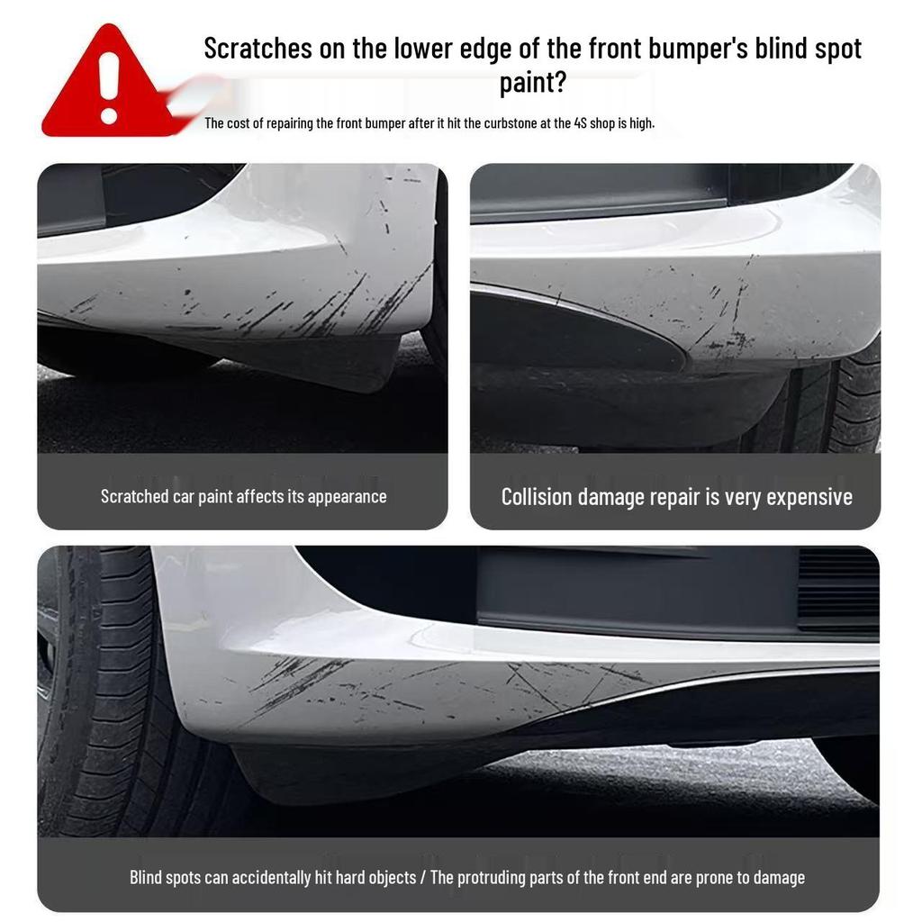 Ideal i6 Front Bumper Lip Protector - Paintable Anti-Collision Corner Body Kit Accessory