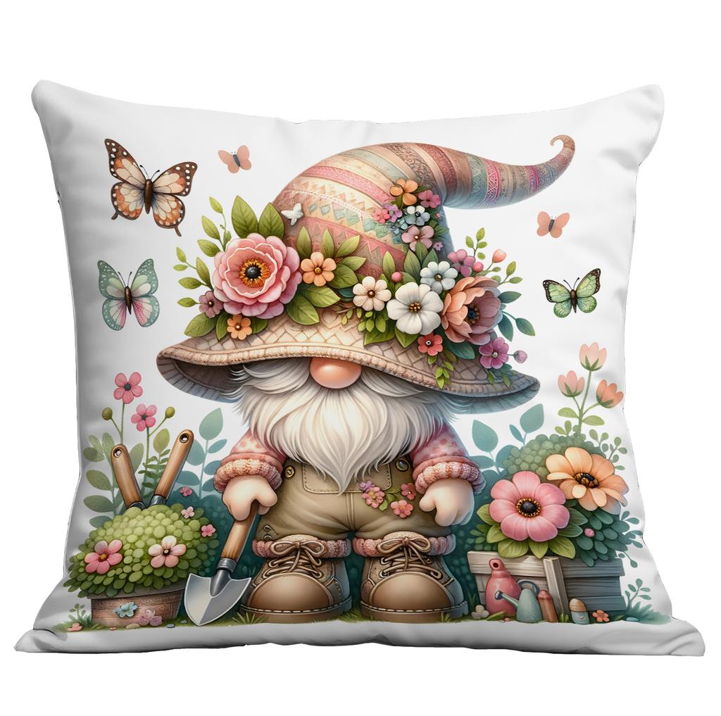 New Watercolor Spring Garden Elf Pillowcase Home Sofa Cushion Pillowcase