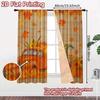 2pcs, 2D FLAT PRINTING Curtains (Without Rod) Autumn Gnome Parade Festive Fashion Curtains Semi-Sheer Curtains Decorations For