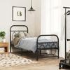 VidaXL Metal Bed Frames Without Mattress with Black Footboard 75x190 Cm 377125