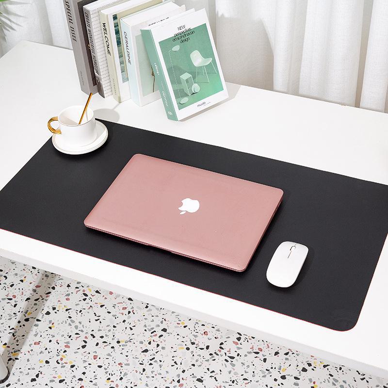 Two-Color Large Waterproof Leather Desk and Mouse Pad for Students and Computers