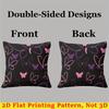 Purple Pink Butterfly square Jacquard Pillow Cover for Sofa Office Waist Cushion Cover Home Decorative Pillowcase
