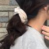 Oar Vintage Velvet Volume Scrunchie[Ivory]