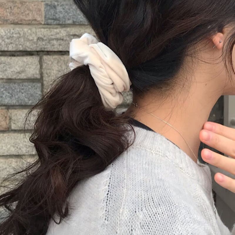 Oar Vintage Velvet Volume Scrunchie[Ivory]