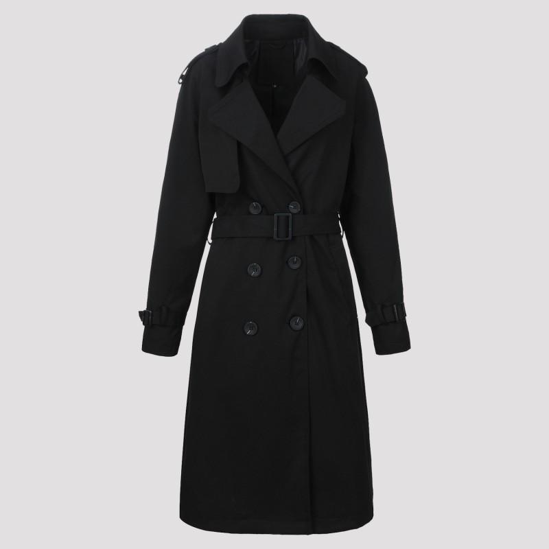 Womens Classic Trench Coat With Notched