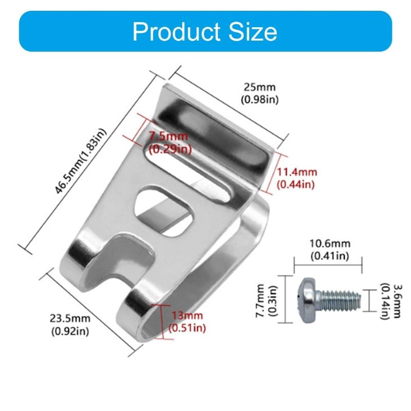 Stainless Steel Tool Belt Clip Secure Fastening Suitable for Workshop and Job Sites Use Safe Convenient Belt Attachment