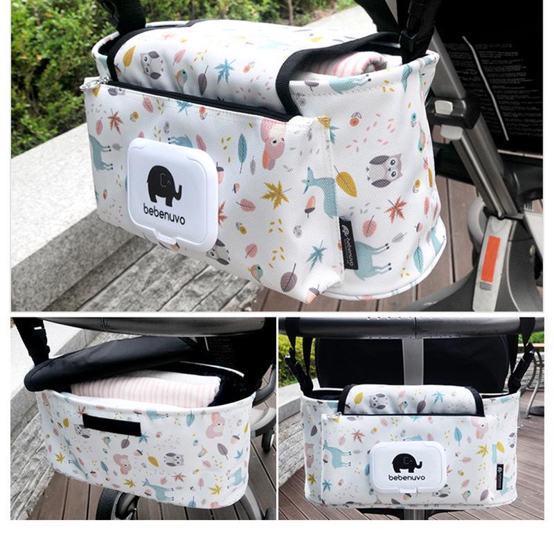 Small Baby Diaper Bag Mini Stroller Storage Bag Quilted