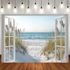 Sunset Beach Path Tapestry,Realistic Ocean Sea Sand Dune Scenic Landscape Print Wall Hanging for Bedroom Living Room Dorm Office