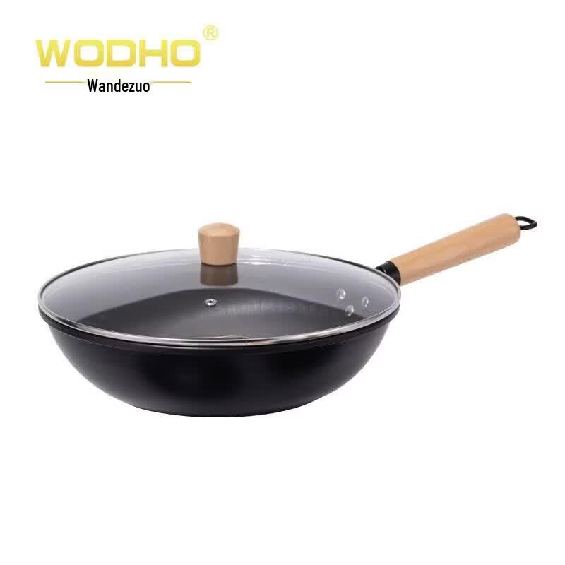 WODHO Вок с деревянным тоном, антипригарный
