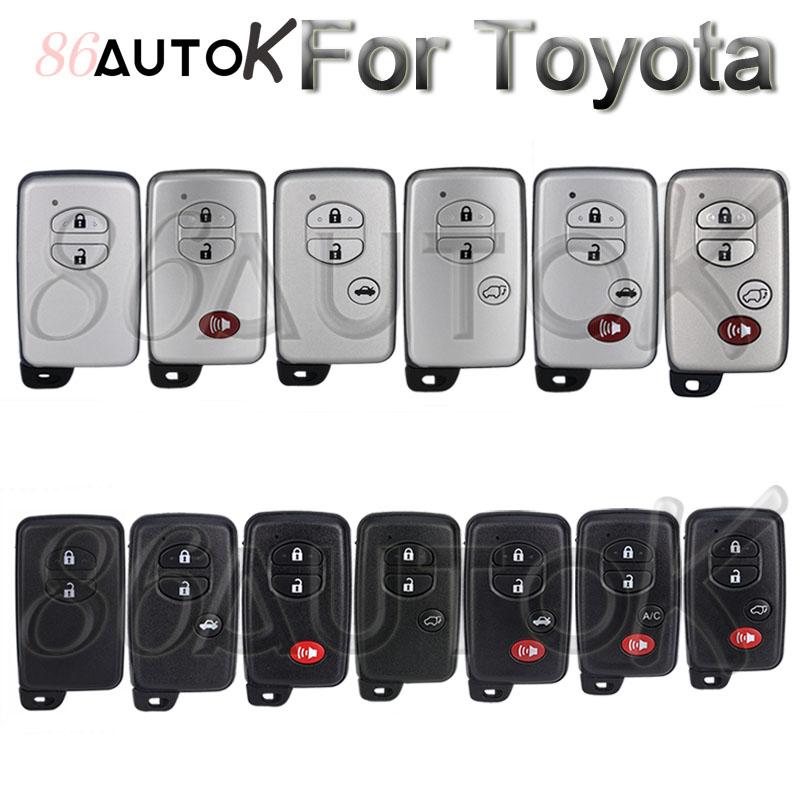 Car Key Shell Smart Key Case For Toyota Camry Prius Rav4 Avalon Corolla Land Cruiser Venza Car Key Case Fob 2/3/4 Buttons