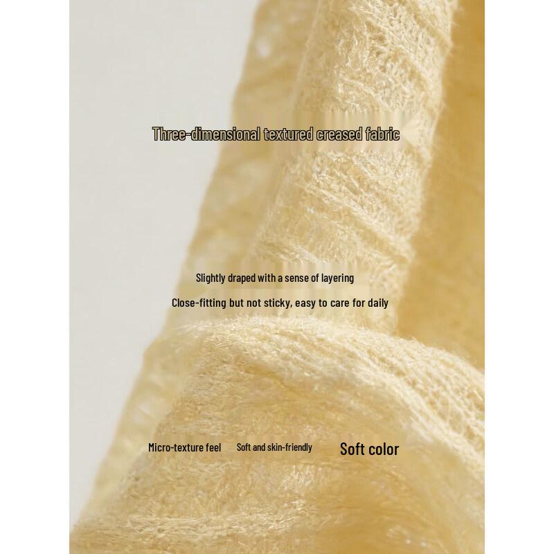 Mohanyimei Women's Textured Off-Shoulder Slim T-Shirt